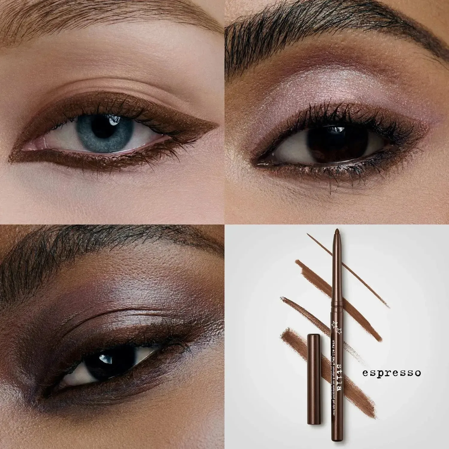STILA Smudge & Set Waterproof Gel Eye Liner (Espresso)