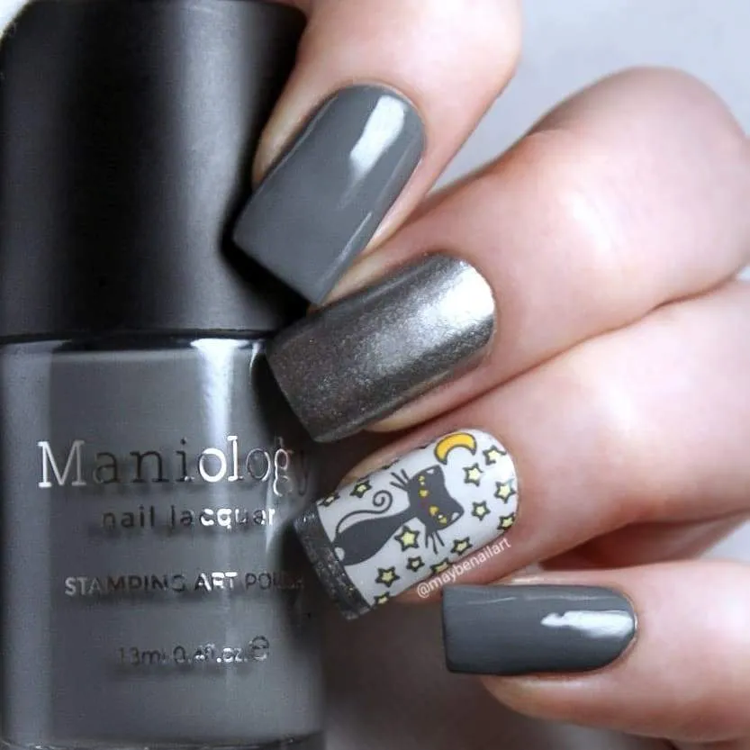 Storm Cloud (B185) - Dark Gray Stamping Polish